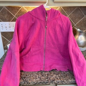 Pink  Lululemon Scuba Zip-Up Hoodie